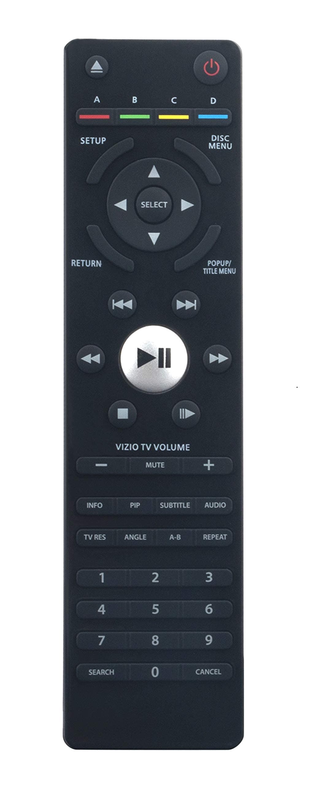 VR7A VR7 Replaced Remote Control Compatible with Vizio Blu-ray DVD Player VBR220 VBR231 VBR333 VBR334 VBR-122 VBR231BUNDLE VBR140 VBR133 VBR135 VBR140 VBR100 VBR110 VBR200W VBR210 XVT3D424SVBUNDLE