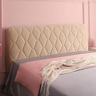Headboard Slipcover - Twin to California King Sizes, Padded Velvet, Dustproof & Stretch Solid Color Quilted Beds