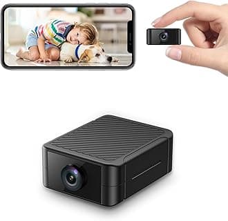 Spy Camera, Hidden Camera 4K Ultra HD with 4H Battery Life, SD Card & Cloud Storage, Motion Detection Alarm, Real-Time App Alerts, 2.4G WiFi & Night Vision for Home/Office Security