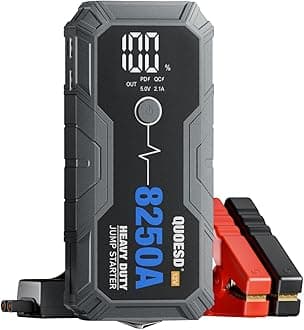 8250A Jump Starter Battery Jump Starter Battery Pack (for All Gas or 10.0+L Diesel), 12V Potable Heavy Duty Car Jump Start with 60W Power Bank 48-Months Stand-by Time
