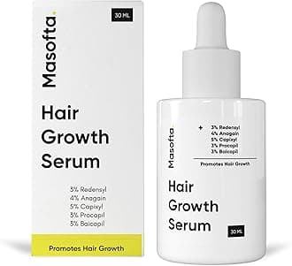 Hair Growth Serum For Promoting Hair Growth & Controlling Hair Fall With 3% Redensyl, 5% Capixyl, 4% Anagain, 3% Procapil & 3% Baicapil, Rosemary & Biotin, For Both Men & Women, White 30 ml