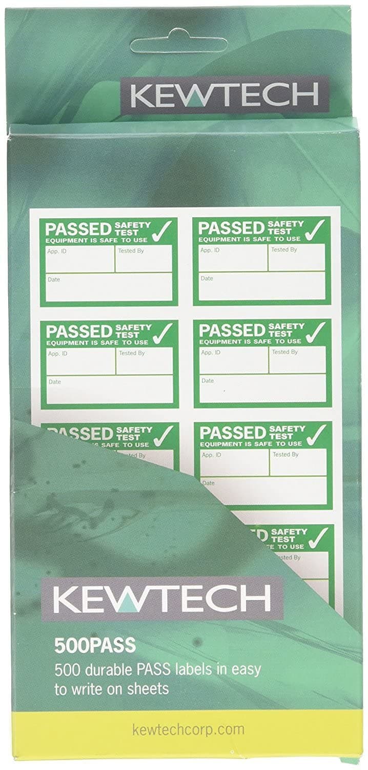 Kewtech PAT Testing Pass Labels Pack of 500 | PAT Testing Equipment