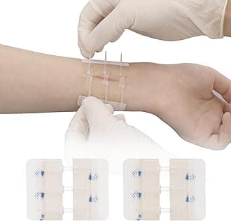 Zip Stitch Emergency Wound Closures Device Repair Wounds Without Stitches Zip Sutures Butterfly Bandaids 2 Pieces（hydrocolloid）