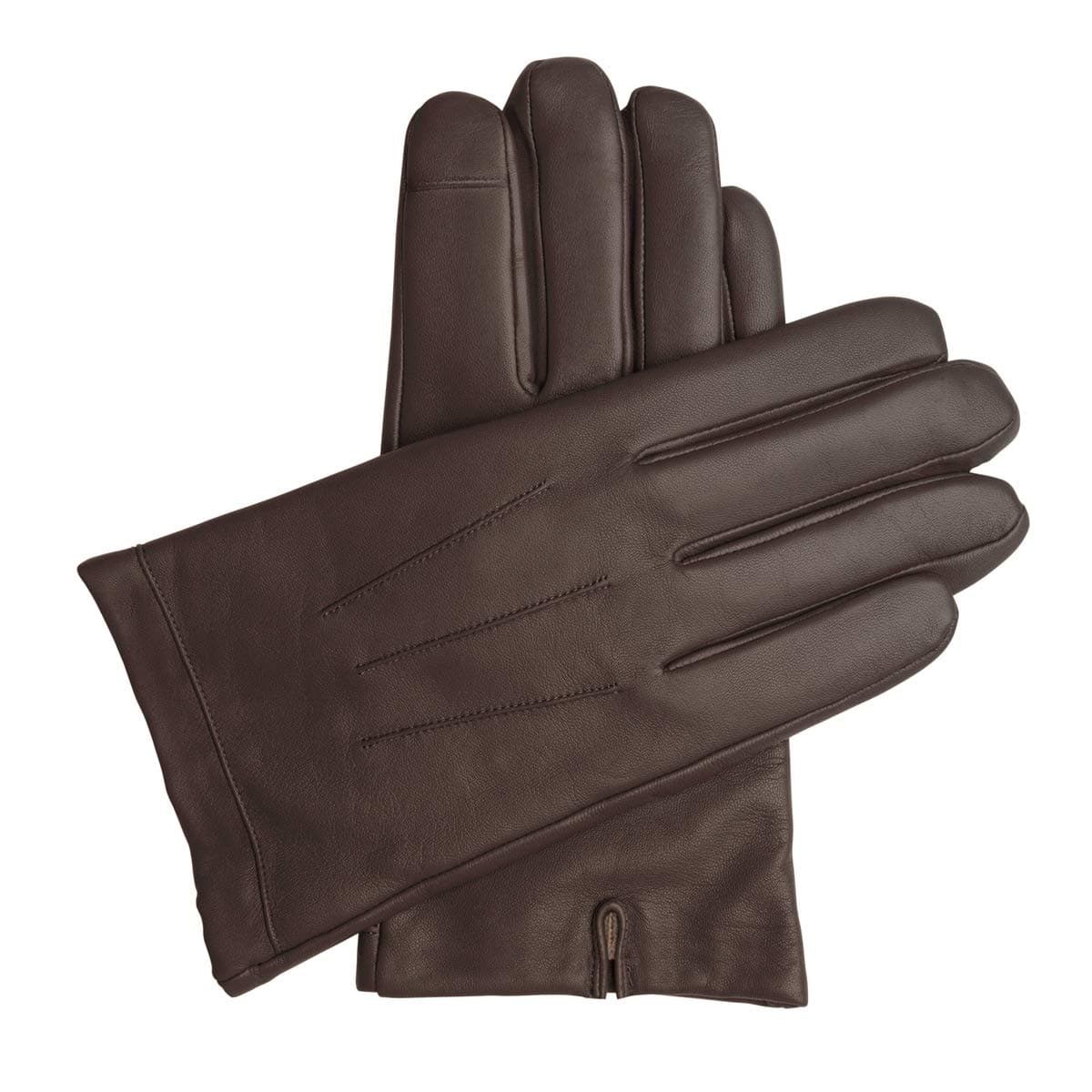 Touchscreen Leather Cashmere Lined Gloves for Men
