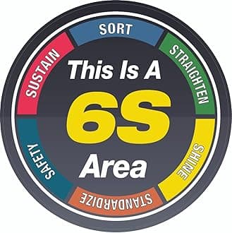 This is a 6S Area Sign Board, Foam Board Fixed with PVC Waterproof Sticker and doubleside Tape