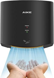 Air Wiper Compact Hand Dryer 110V 1400W Black (with 2 Pin Plug) Model AK2630S