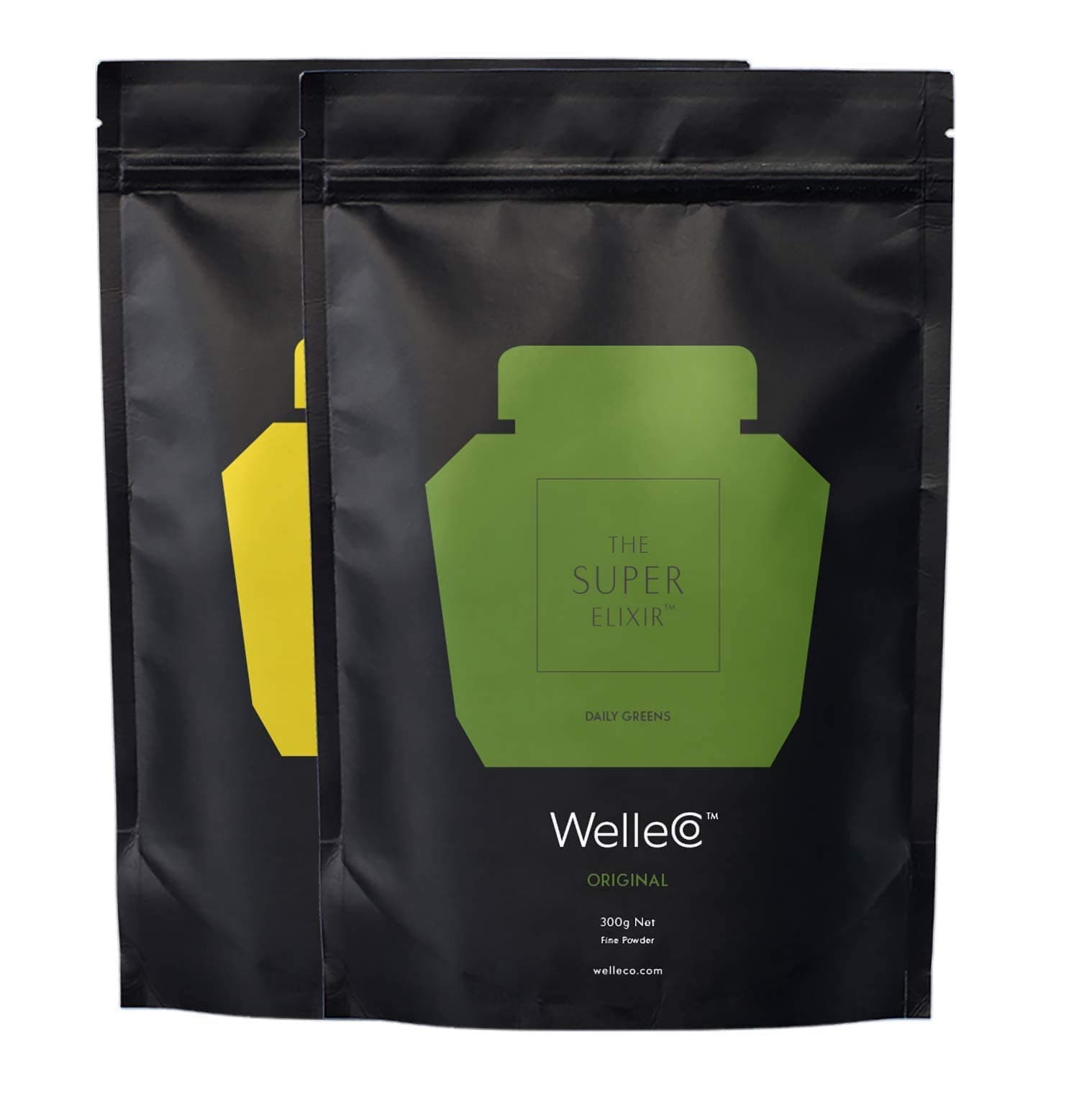 WelleCo Super Elixir Pineapple Lime and Lemon Ginger Duo, Supports Gut Health, Immunity, Energy and Healthy Skin, Hair & Nails