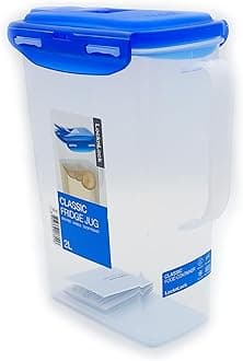 Lock & Lock Water Jug with Flip Top Lid, Polypropylene, Small, 8-1/2-Cup