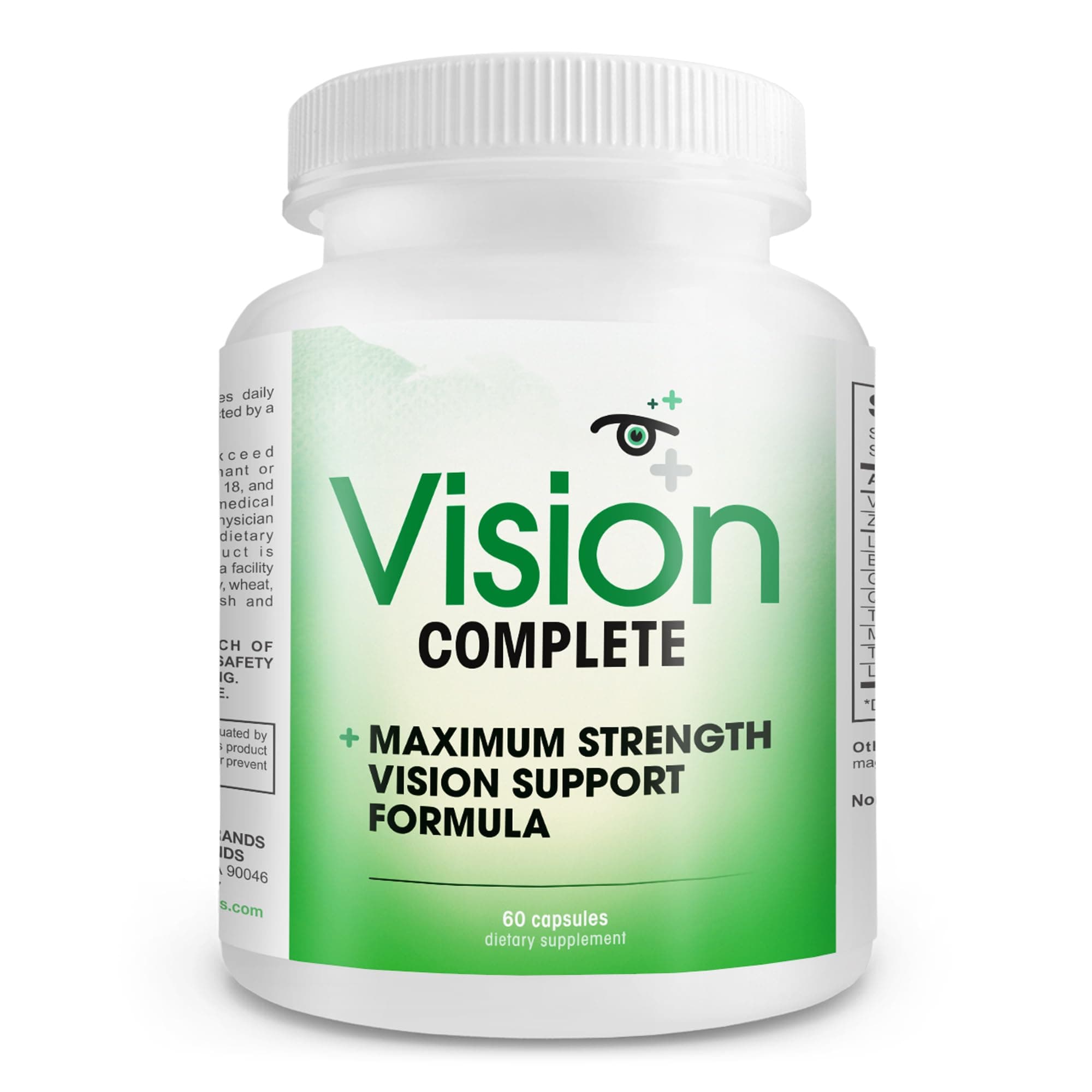 - Vision Complete Natural Eye Support Formula Maximum Strength Vision Support Blend of Lutein in One Daily Vision Supplement.