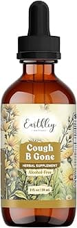 Earthley Wellness, Cough-B-Gone, Alcohol-Free Herbal Tincture for Kids & Adults (6 Months+), Cold and Cough Remedy, Soothes Sore Throats, Promotes Lung Health, and Detoxification (2oz, Kids)