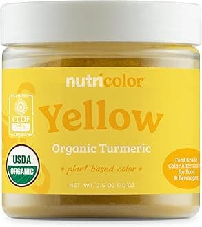 Nutricost Yellow Plant Based Food Coloring From Organic Turmeric Powder (70 Servings) - Nutricolor Color Alternative For Food & Beverages