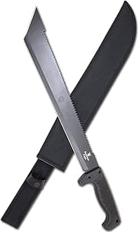 Snake Eye Machete with Heavy Duty Construction-Ergonomic Non-Slip Handle and Belt Sheath for Gardening, Land-Management, Bushcraft, Hunting and Outdoor