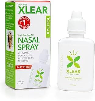 Xlear Natural Saline Sinus Nasal Spray with Xylitol 22ml (0.75 Fl Oz)