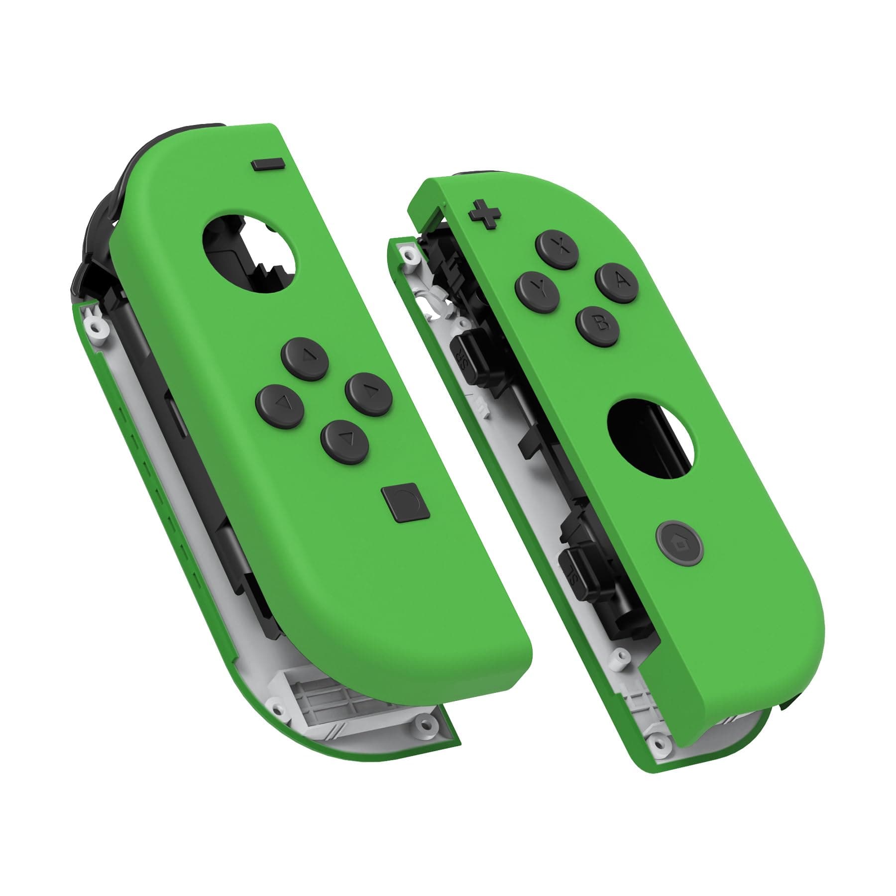 eXtremeRate Soft Touch Grip Green Joy con Handheld Controller Housing with Full Set Buttons, DIY Replacement Shell Case for Nintendo Switch Joycon & Switch OLED Joy con – Console Shell NOT Included