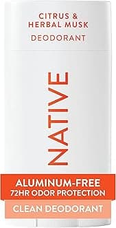 Native Deodorant - Natural Deodorant - Vegan, Gluten Free, Cruelty Free - Free of Aluminum, Parabens & Sulfates - Born in the USA - Citrus & Herbal Musk