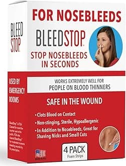 BleedStop™ First Aid Powder Strip for Blood Clotting, Trauma Kit, Blood Thinner Patients, Camping Safety, and Survival Equipment for Moderate to Severe Bleeding Wounds or Nosebleeds - 18g (Pack of 4)