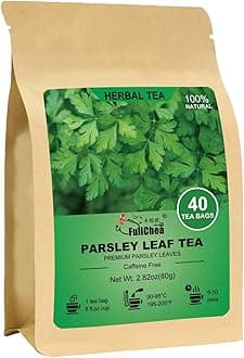 FullChea - Parsley Tea Bags, 40 Teabags, 2g/bag - Premium Parsley Leaves - Non-GMO - Caffeine-free - Aid Digestion & Boost Immunity