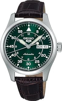 SRPJ89 Sports Field Suits Style Five Sports Automatic Men's Watch, Made in Japan, Brown Leather, Overseas Model