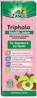 Zandu Triphala Health Juice, 1L, scientifically tested, for healthy weight management, relief from indigestion, constipation and gas, No Synthetic colours and flavours