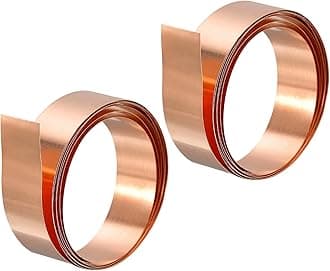 uxcell Copper Sheet Roll, Metal Foil Plate 1000mm x 15mm x 0.5mm 2pcs