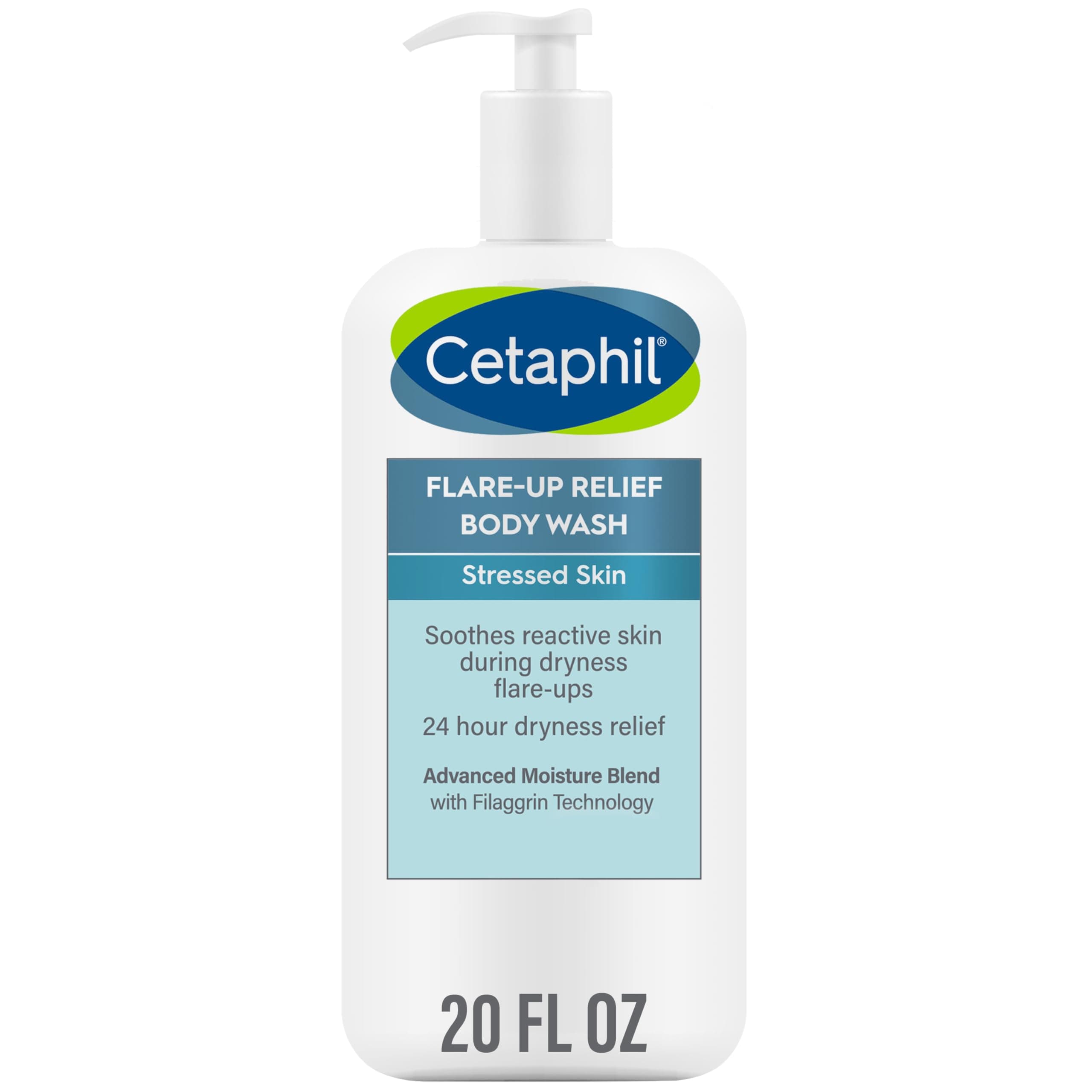 Cetaphil Flare-Up Relief Body Wash with Colloidal Oatmeal to Help Soothe and Condition Ultra-Dry, Stressed, Sensitive Skin, 20 oz