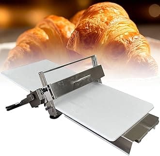 Croissant Dough Laminator,Commercial Dough Roller Sheeter,Dough Machine Thickness Adjustable, Stainless Steel,Table Top Croissants Fondant Pizza Pastry Sheeter Machine,Type400