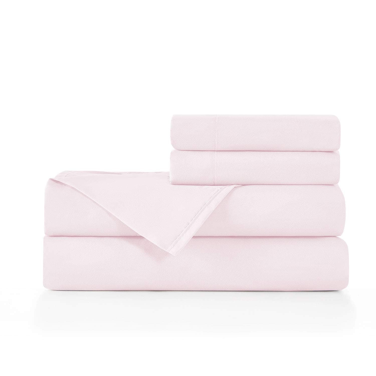 Queen, Baby Pink : Luxe Bedding Bed Sheet Set - Brushed Microfiber 2000 Bedding - Wrinkle, Fade, Stain Resistant - Hypoallergenic - 4 Piece - Unique Christmas Presents for Family (Queen, Baby Pink)