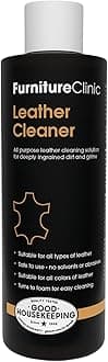 Furniture Clinic Leather Cleaner - Leather Cleaning for Car Interiors & Seats, Leather Couches, Shoes, Boots, Bags | 8.5oz Suitable for All Leather Types/Colors (Black, Brown, & More)