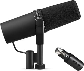 SM7B, Cardioid Studio Microphone + Shure MVX2U XLR-to-USB Digital Interface with Headphone Jack