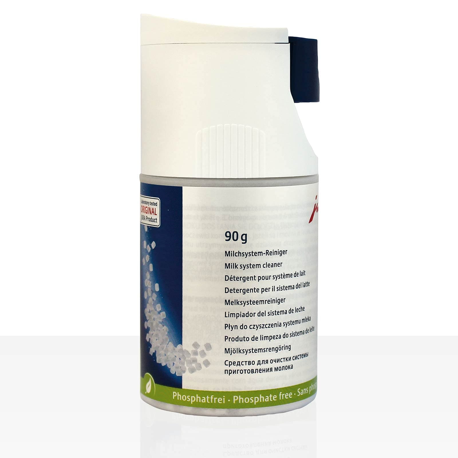 Phosphate-Free Milk System Cleaner Mini-Tabs with Easy-to-Use Dispenser (90g Bottle, Off-White)