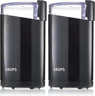 Electric Coffee Grinder, Stainless Steel Blades, Black | 3 oz Capacity | 200W Motor | For Coffee Beans, Herbs & Nuts | Pack of 2
