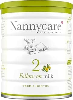 Nannycare Stage 2 Goat Milk Follow-On Baby Formula for 6-12 Months - Natural Nutrition for Babies, Gentle Goat Milk Baby Formula Powder with Vitamin D - 900g (Pack of 1)
