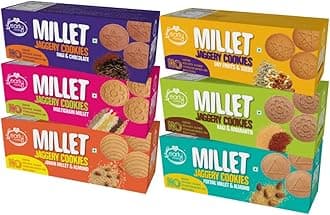 Biscuits Combo Pack - Millet Jaggery Cookies 130Gram X 6| Sugarfree Cookies |Butter| Sugarfree Biscuits