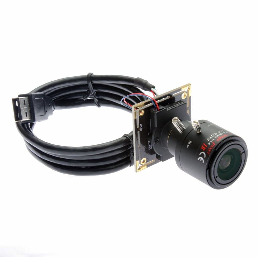 960P Low Illumination USB Camera Module with 2.8-12mm Varifocal Lens Mini 1.3megapixel Manual Zoom USB Camera for Computer UVC USB2.0 Embedded Video Webcam Board for Close-up Image