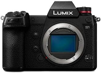 LUMIX S1 Full Frame Mirrorless Camera with 24.2MP MOS High Resolution Sensor, L-Mount Lens Compatible, 4K HDR Video and 3.2” LCD - DC-S1BODY Black