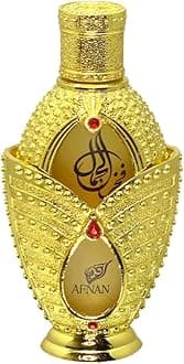 Afnan Abiyad Attar- Exotic, Alluring Scent for Men and Women | Exquisite Oriental Fragrance | Luxurious Arabian Perfume Oil | Captivating Arabian Oud Fragrance | Alcohol-Free 20ml (Fakhr Al Jamaal)