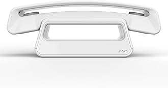 ePure Iconic - Cordless Phone DECT - Classic Design - Large Highly Legible GraphicDisplay - Handsfree - Call Barring - White