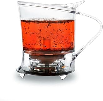 EASYBREW Loose Leaf Tea Maker/Teapot/Kettle with in-built Infuser | Bottom Dispensing System | Capacity 450ml | Coaster Included