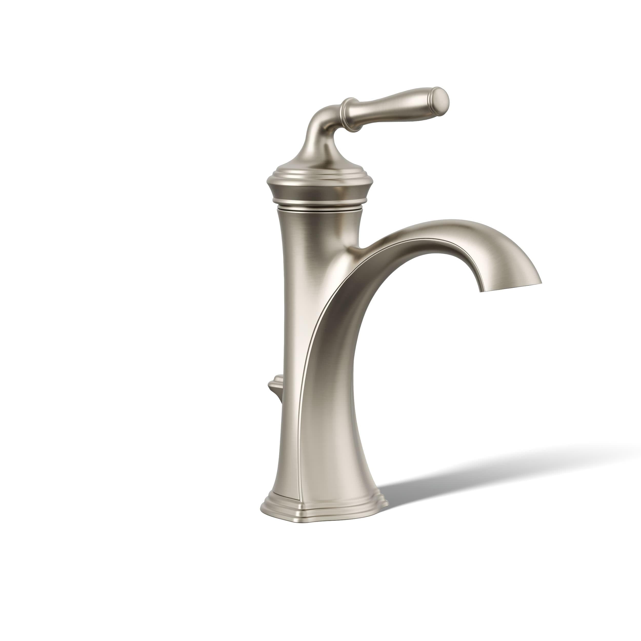 KOHLER K-193-4-BN Devonshire Single-Handle Bathroom Sink Faucet, Vibrant Brushed Nickel