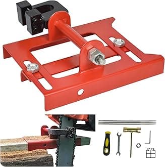Chainsaw Mill Guide, Portable Vertical Lumber Cutting Guide, Timber Chainsaw Mill Attachment with Cutting Width 2"-6" for Lumber Sawmill Woodworkers and Builders (RED)