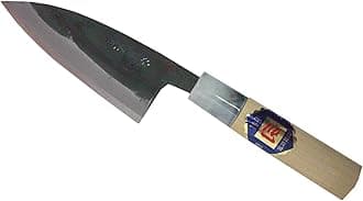 Tosa Knife Distribution Center Tosa Knife Black Hammered Debbler White Steel No. 1 5.3 inches (135 mm)