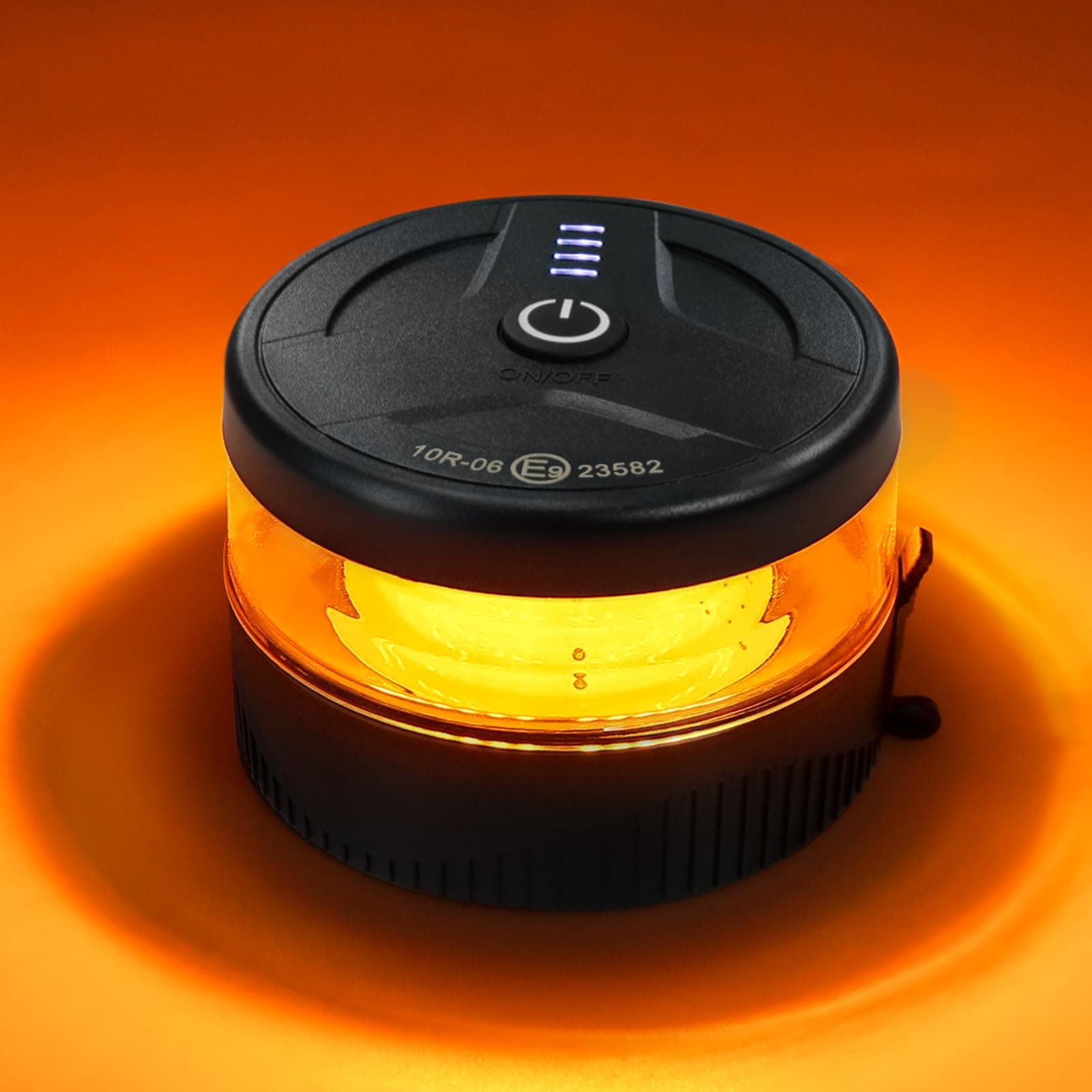 Magnetic Wireless Beacon Light, USB-C Rechargeable LED Strobe Lights for Truck, Mini Portable Flashing Emergency Safety Warning Light for Postal Car Plowing Tractor UTV Golf Cart IP67 Waterproof Amber