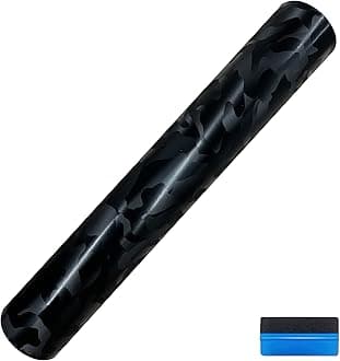 Forged Carbon Fiber Camo-black Vinyl Wrap Sticker Free Bubble Air Release DIY Decal Car Auto Vehicle Morotcycle Self Adhesive (Camo-black, 30cm x 150cm)