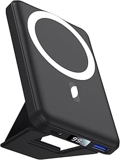 AOGUERBE Magnetic Power Bank, 10000mAh Foldable Wireless Portable Charger with USB-C Cable LED Display, for Mag-Safe Battery Pack 22.5W PD Fast Charging for iPhone 16/15/14/13/12 Pro/Pro Max/Plus/MiniGlobal Recycled StandardGlobal Recycled StandardGlobal Recycled Standard