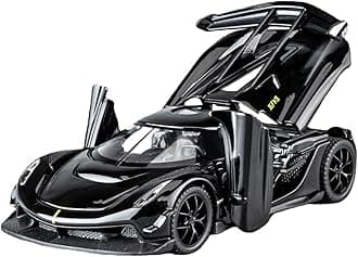 Therina Toy Cars Model Jesko Black Alloy Collectibles Die-cast Vehicles with Sound and Light