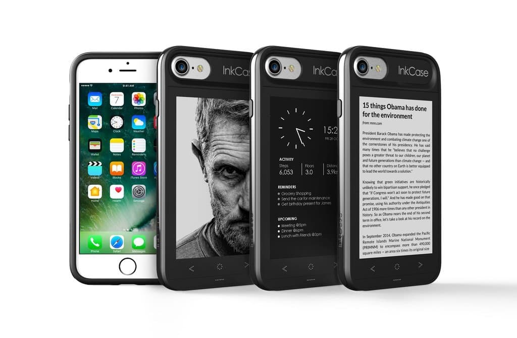Oaxis Inkcase i7, 4.3" E Ink eReader for iPhone 7/ 8/ 6S /6, Unique Smart Bluetooth Second Screen Case for iPhone with Drop resistance, Screen for eBook, News, Notes