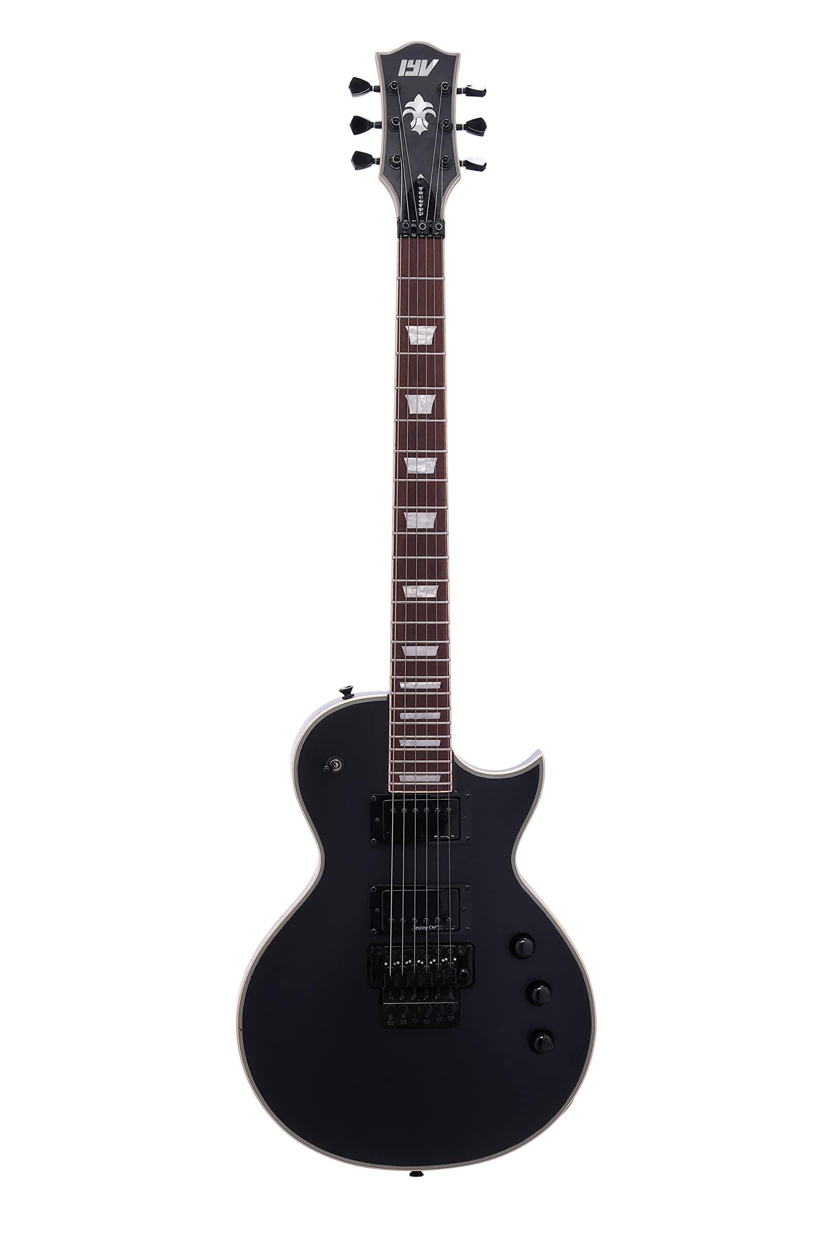 6 String IYV-ILP-400FR Solid Body wilth Floyld Rose Tremelo Electric Guitar, Satin Black, Right (ILP-400FR)