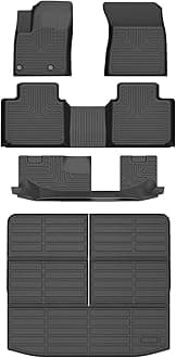 Floor Mats & Cargo Liner for Mitsubishi Outlander 2022-2024 2025 (Not Fit PHEV or Sport Models) Custom Fit Full Set, All Weather Car Accessories (Rear Trunk Mat +Floor Mats)