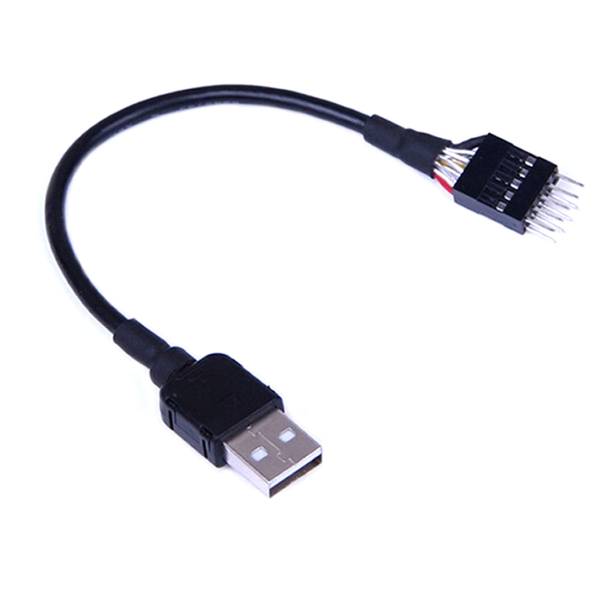 winwill 9-Pin USB Motherboard Male Header to Single USB 2.0 Type A Male Cable 7.8inch