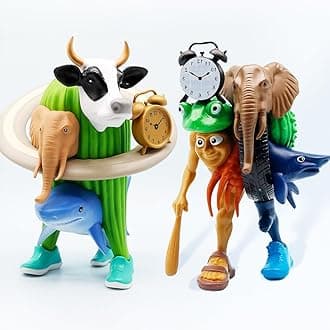 Dlishka Italian Brainrot 2 Fun Toy Figures, 18 cm with Tung Sahur, Tralalero and Lirili Larila, Set of Internet Memes for Adult Fans and Children Aged 6 and Up